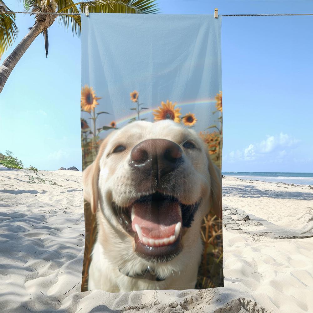 Cute Dog-Print Beach Towels: Dry Off in Style with Our Adorable Designs! Suitable for towels, bath towels, beach towels