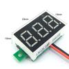 0,36 palcový LED digitální 2řádkový stejnosměrný voltmetr Červená Modrá Zelená DC 4,5-30V voltmetr