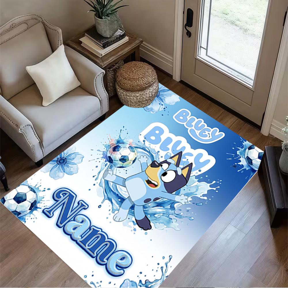 Soccer Fun Friends Personalized Name Floor Mat Design for Hallway Decorate room Outdoor Study room Anti-slip Rug Office home decor Gift for Festivals