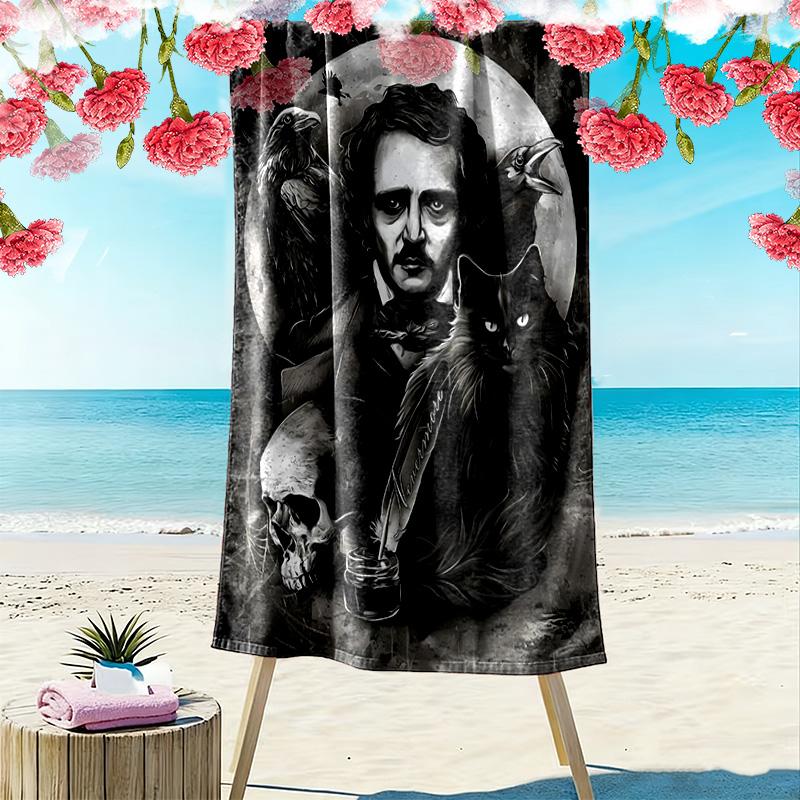 Edward Scissorhands Print Beach Towel, Large Soft Quick Dry Towel for Beach Camping Swimming
