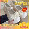 Mary Jane Small Leather Shoes Women's Thick Soles Increase In Height In Spring 2025 New Sweet Bow Light Mouth Single Shoes One-word Buckle
