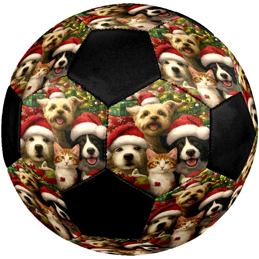 Christmas Dog Theme Size 5 Soccer Ball, Suitable for Both Indoor and Outdoor Matches, a Gift Suitable for Everyone.