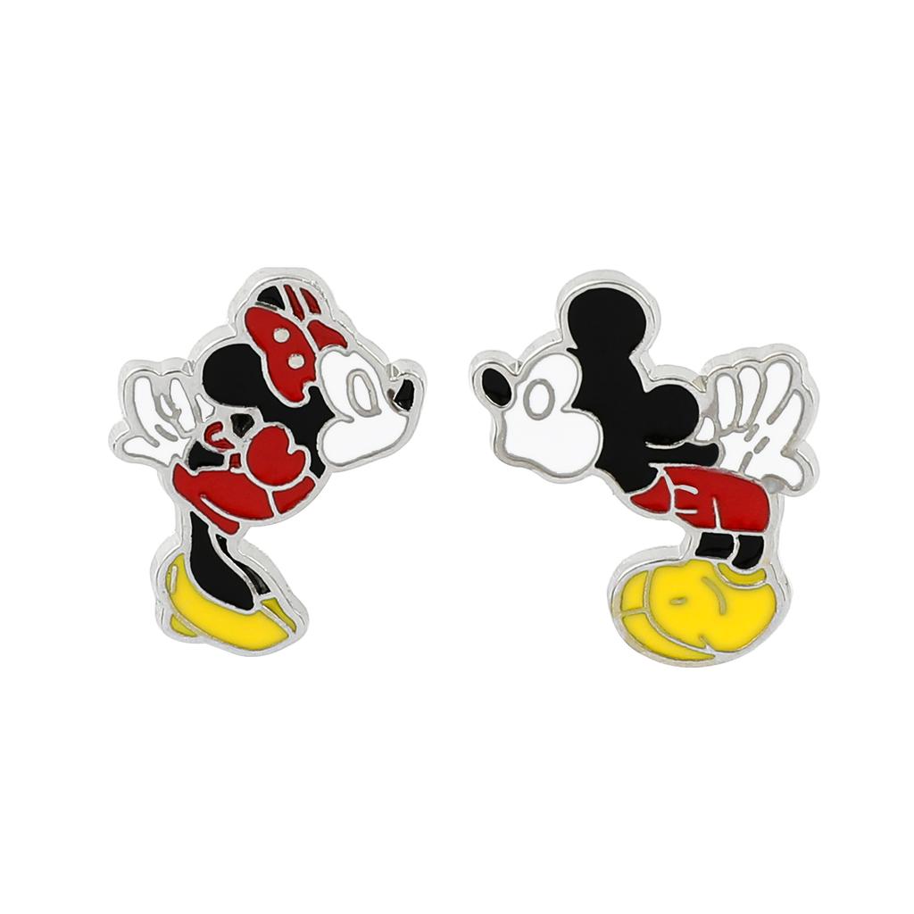 Mickey Mouse Stud Earrings for Women Girls Anime Accessories Minnie Asymmetrical Earring Kids Birthday Xmas Gifts