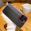 For iPhone 16 Pro Max Case Camera-Style Carbon Fiber Texture Leather+PC Phone Cover