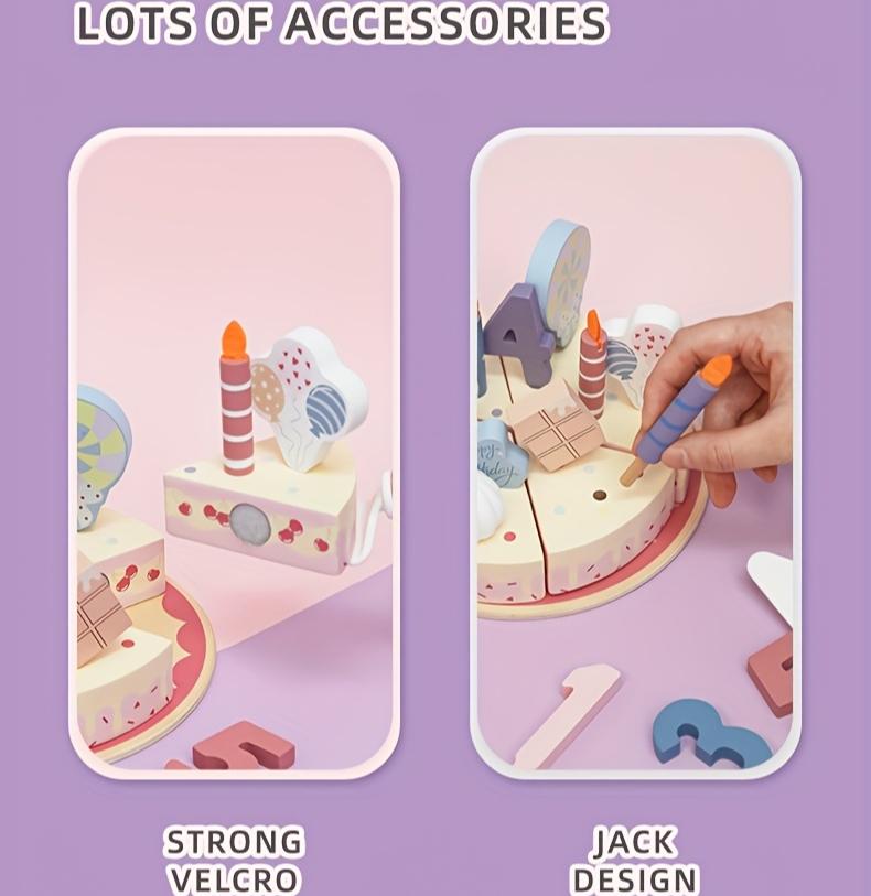 DIY Birthday Cake Simulation Birthday Scene Role Play Interactive Game Free Arrangement Accessories Develop Imagination And Aesthetic Skills