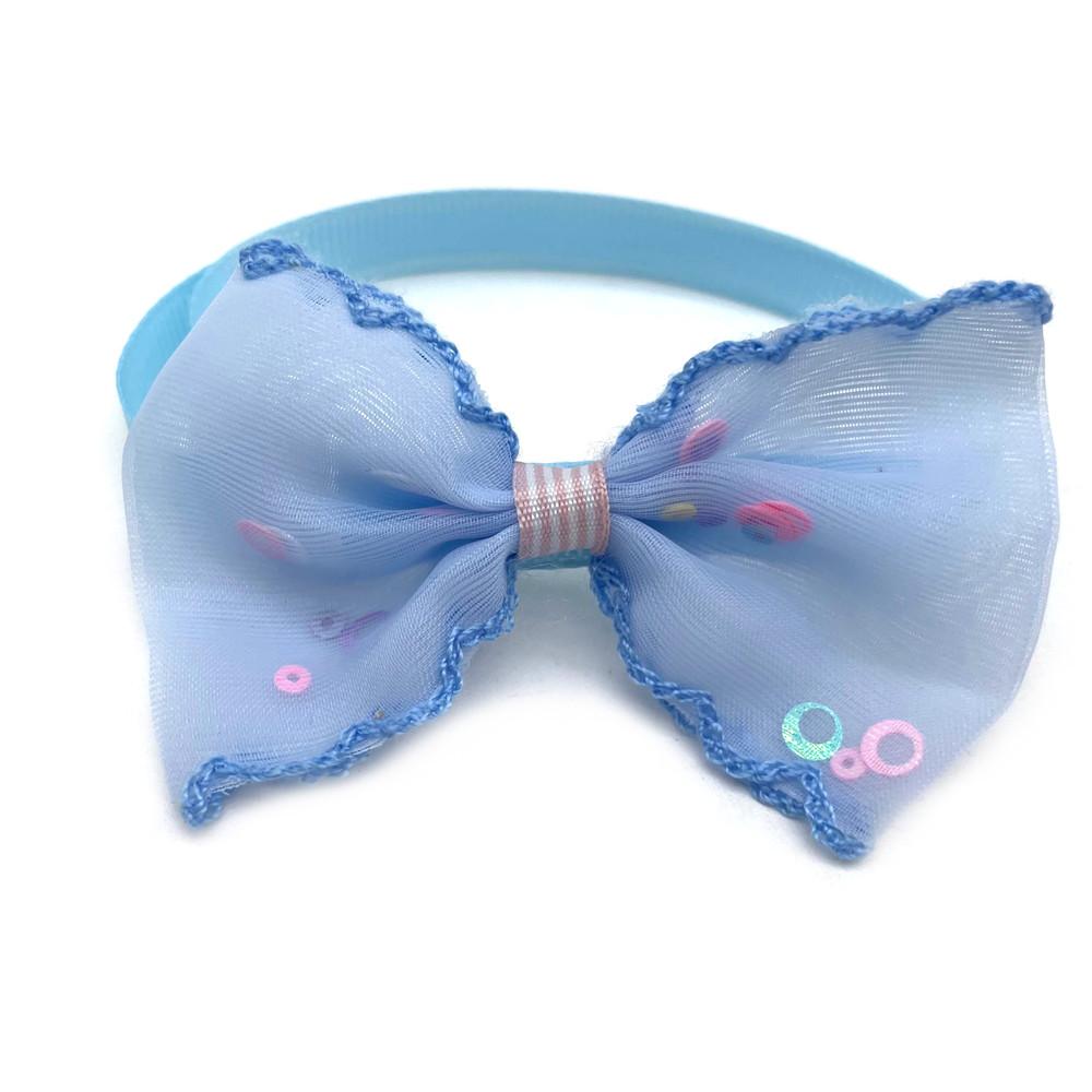 50/100pcs Pet Dog Cat Bow Ties Adjustable Collar Mesh Sequins Neckties for Small Dog Dog Grooming Accessories Pet Products