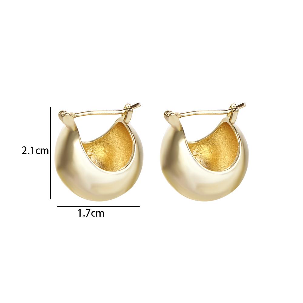 Jewelry French Silver Color Hoop Earrings U-shaped Earrings Round Ball Hoop Earrings Ear Studs