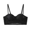 Sexy underwear French thin rabbit ear cup lace underwear soft steel ring large chest small bra cover