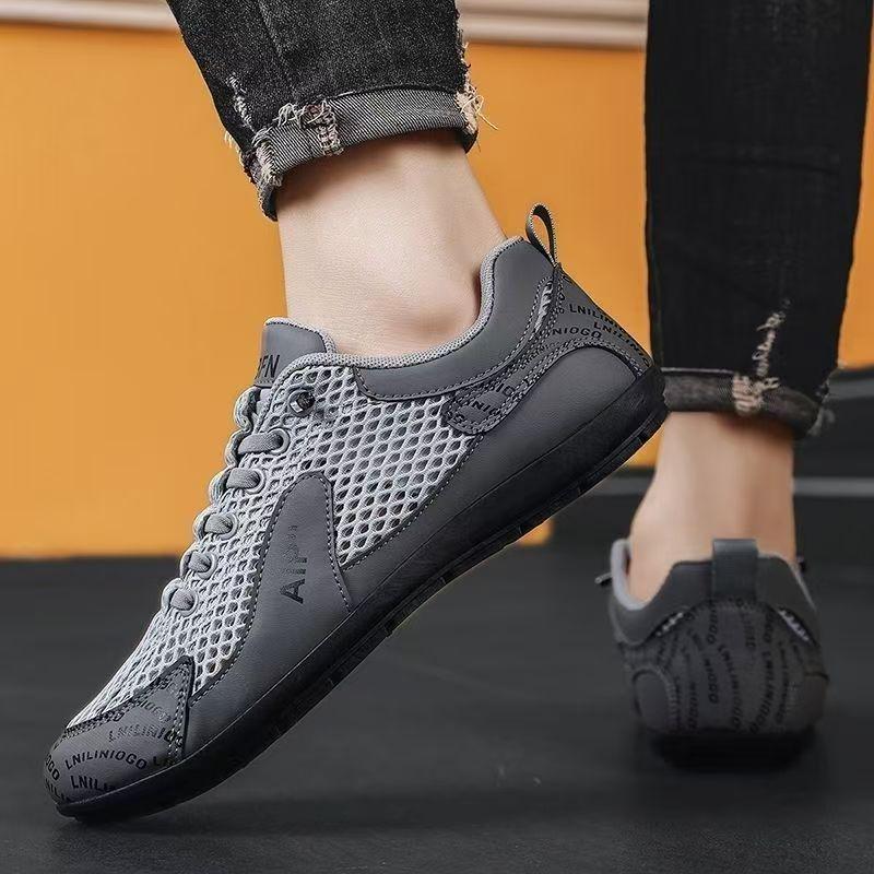 Men's Slip-on Breathable Mesh Skate Shoes - Soft Sole, Non-slip, Casual, Trendy, Versatile Forrest Gump Style