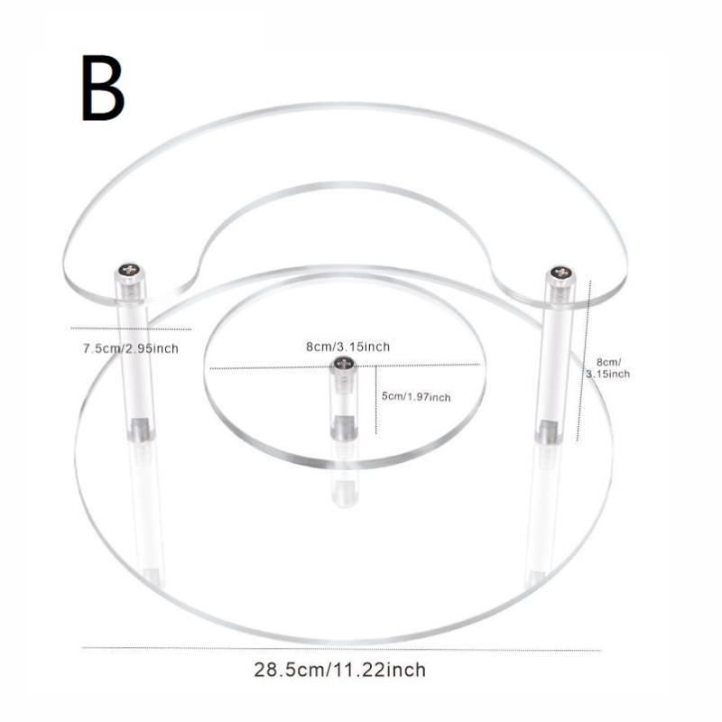 Three-Layer Cosmetic Storage Rack Lipstick Makeup Sample Rack Transparent Acrylic Perfume Display Rack Semicircular