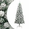 VidaXL Artificial Hinged Christmas Tree with Flocked Snow 210 Cm 358382