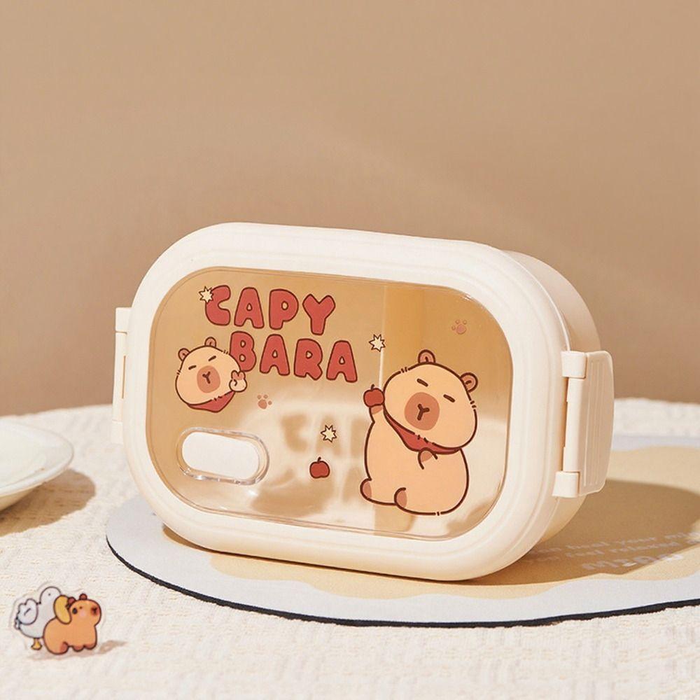 1320ml Large Capacity Meal Boxes Capybara Food Storage Box Lunch Box  for Outdoor Picnic School