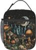 Mushroom Cute Reusable Thermal Lunch Bag Insulated Tote Cooler Bags for School, Work, Picnic,Travel,Mystical Night Design