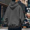 Men Hoodie Solid Color Sweatshirt with Hood Large Front Pocket Thickened Warm Pullover for Autumn Winter Street Sports Wear