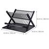1Set Multi Functional Folding Dish Rack Elegant Simple Design Heavy Duty Kitchen Dish Drainer for Tableware Bowl Drain Rack
