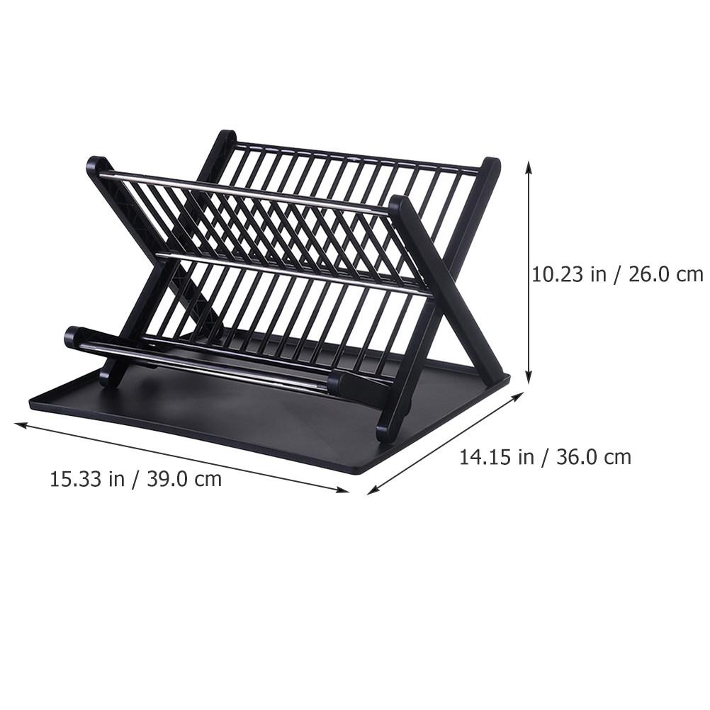 1Set Multi Functional Folding Dish Rack Elegant Simple Design Heavy Duty Kitchen Dish Drainer for Tableware Bowl Drain Rack
