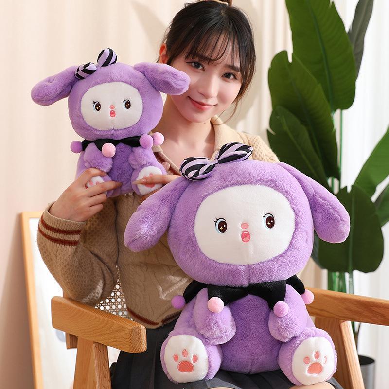 Purple Little Rabbit Doll White Rabbit Plush Toy Large Rabbit Rabbit Doll Boy and Girl Sleeping Pillow