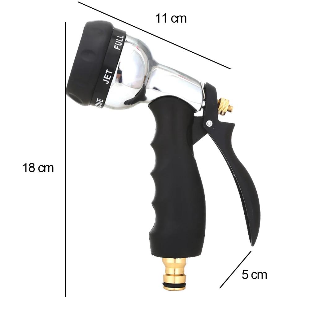 

Металлический ирригационный водяной пистолет, предотвращение ржавчины, полив, ирригационный инструмент с резиновой ручкой для автомобиля, сада, газона, мойки для уборки
