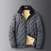 Men's Winter Windproof Fleece Lined Jacket Warm Breathable Zip-Up Sherpa Lined Coat Comfortable Long Sleeve Casual Jackets for Men Plus Size M-8XL