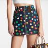 Louis Vuitton X Yayoi Kusama Painted Dots Denim Mini Skirt Indigo/Blue 1AB7PI