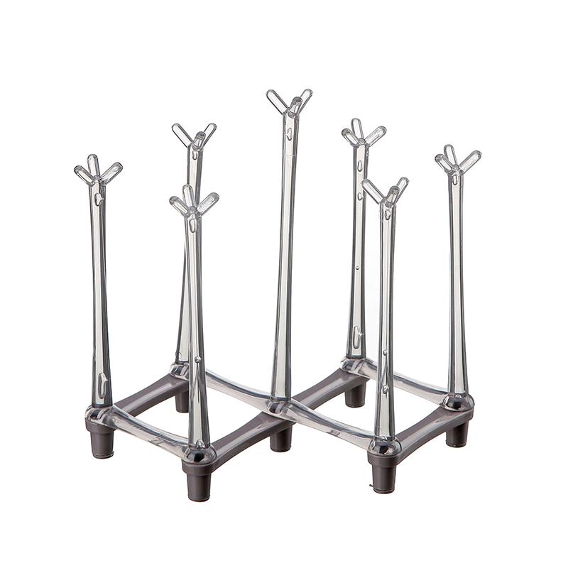 Invertierter Abtropf-Tassenhalter, Verstellbarer Transparenter Rutschfester Tassenhalter, Tassen-Aufbewahrungsgestell