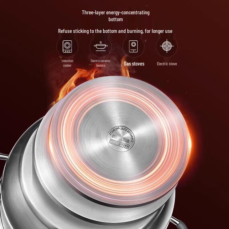 ASD 3-Layer 304 Stainless Steel Steamer