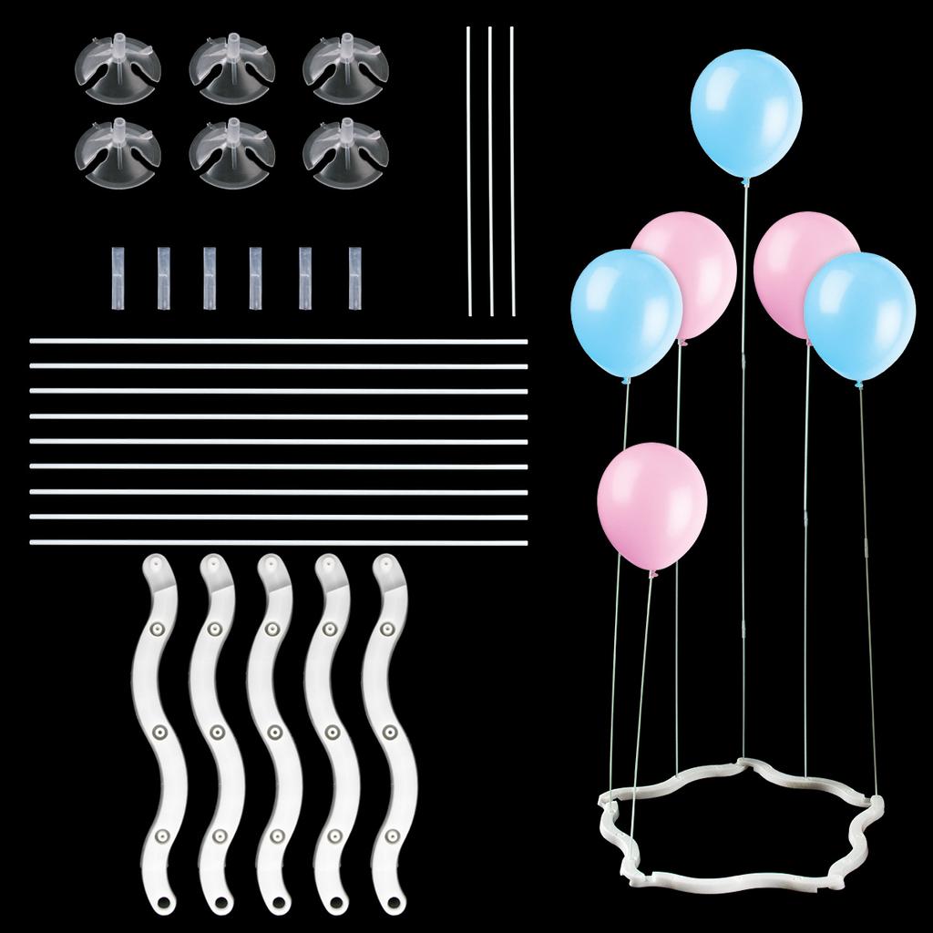 Suporte para balões de plástico com diferentes formatos, kit de suporte para balões de casamento ou aniversário, decoração para festas de chá de bebê infantil