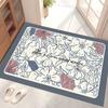 American Style High-End Light Luxury Floral Flannel Floor Mat Home Entrance Door Mat Kitchen Door Mat Anti Slip Foot Mats