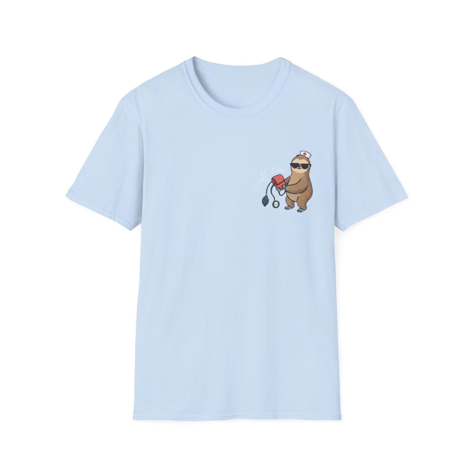 Cuff  Em Sloth Animal Shirt - Unisex Softstyle Tee, Pediatric Nurse T-Shirt S разноцветный