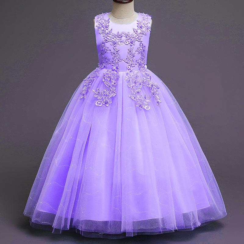 Children's Puffy Tulle Princess Wedding Dress, Ages 3-15, June 1st Girls' Performance Costume