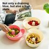 2 - In - 1  Snail Drain Automatic Cleaning Basket Fruit Plate Filter Household Food Grade Fruit Washing Kitchens Accessories