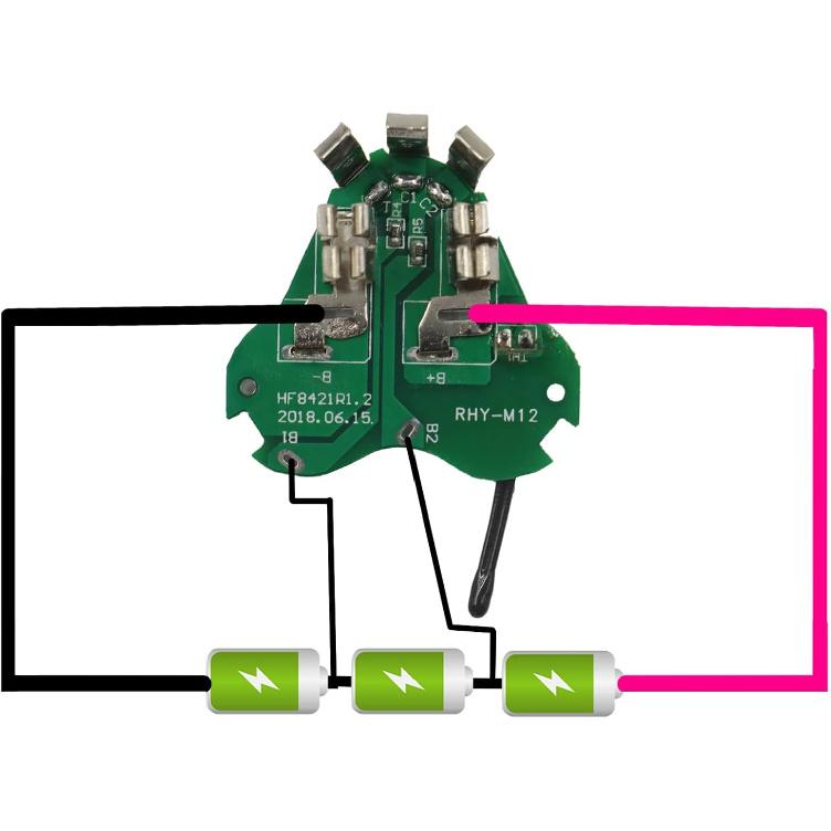 Battery Case Repair Kit Compatible with Milwaukee 12V Batter-y, 4 Pack 3-Cell 18650 Li-ion Batter-y Case Replacement Cover Part of The Broken