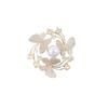 Hollowed-out Bow Brooch Fashionable and Light Luxury Imitation Pearl Pin Collar Pin Anti-glare Buckle Suit Accessory