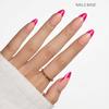 Hochwertige tragbare künstliche Nägel im Mandel-Nude-French-Stil – mittellange und lange Nagelspitzen