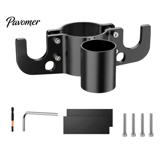 Towing Plugs Organizer Trailer Safety Chain Holder with 7-Way Bracket, Heavy-Duty Aluminum Alloy Hitch Storage for RV Mount, Universal Fit Accessory