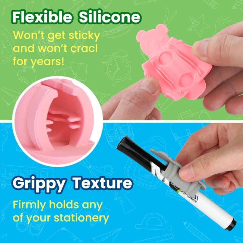 12Pcs Self Adhesive Pen Pencil Holder for Pen Pencil Marker Single Slot Pen Holder for Desk Wall Refrigerator Whiteboard