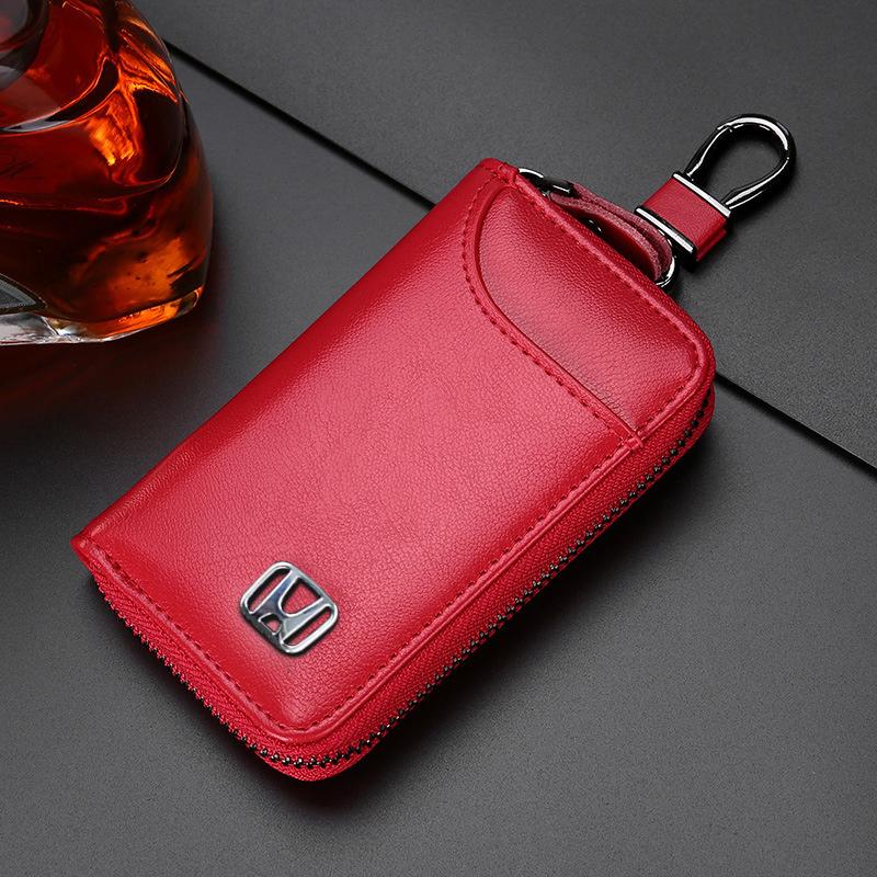Fashion Vintage Genuine Leather Wallet Key Holder For Honda Mugen Jazz Insight Freed Fit CRV CR-V Civic Accord City Accessories XI6