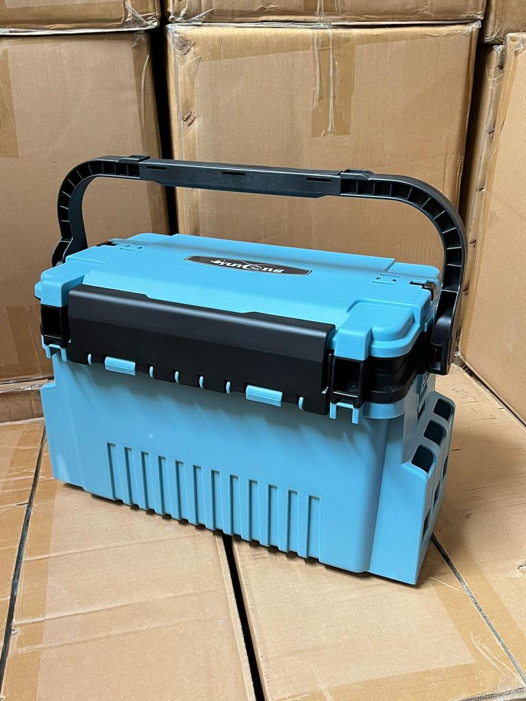 Anpassbare Multifunktionale Angelkasten mit Rutenhalter und Sitzfunktion für See- und Flossenfischen
