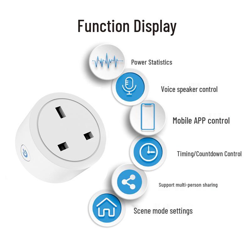 UK Standard Smart WiFi Socket with Alexa/Google Voice Control