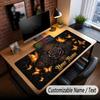 Rose Floral Theme Custom Mouse Pad Personalized With Name Text Customized Desk Mat For Office Home Decor