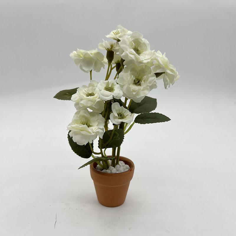 1Pcs 1:12 Dollhouse Home Model Decor Toy Miniature Rose Potted Plant Flowerpot Bonsai Doll House Accessories