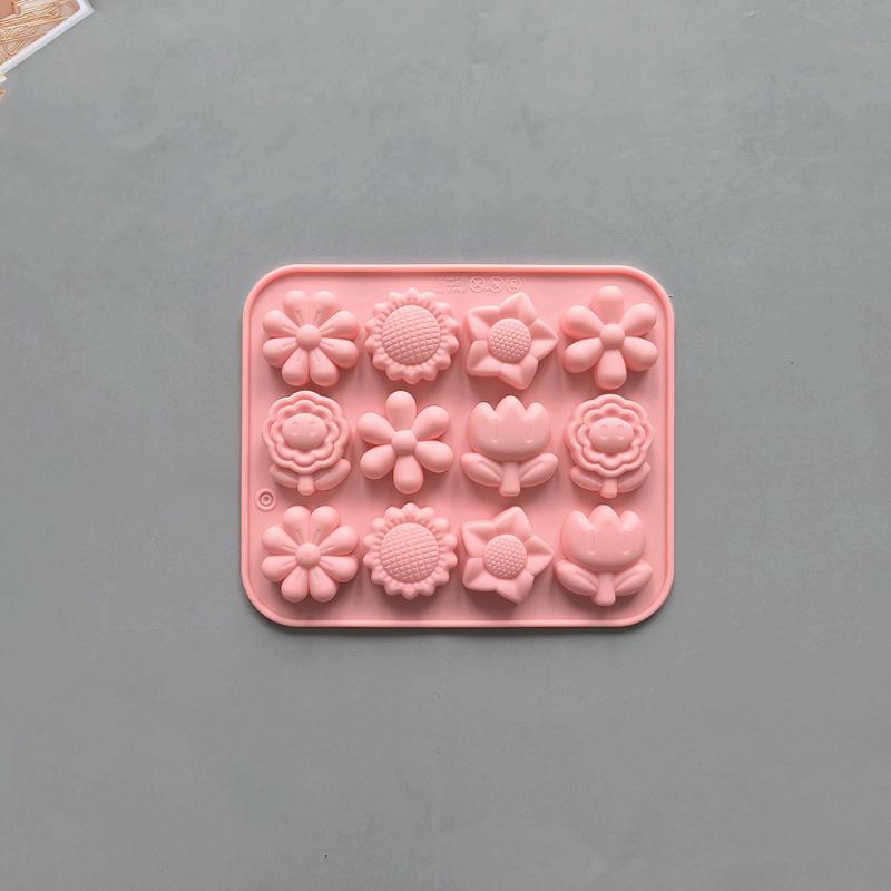 Food Grade Silicone Flower Mold Non-Stick Dishwasher Safe for Homemade Chocolate Candy Jelly DIY Baking Gift for Bakers