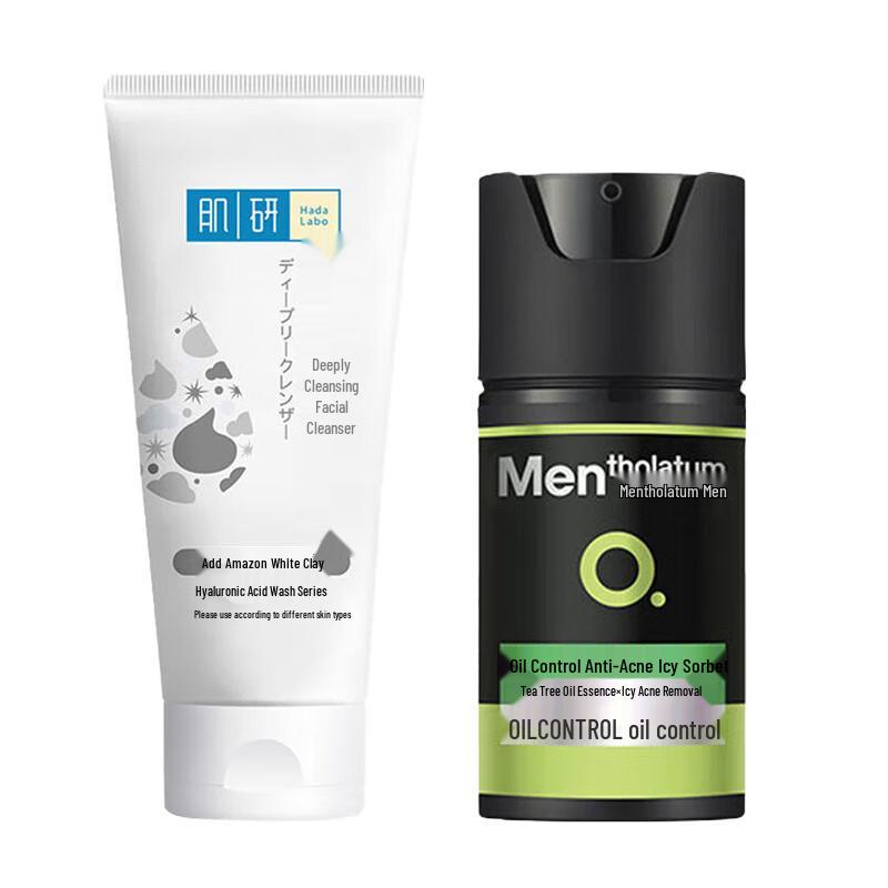 Mentholatum Facial Cleanser & Hada Labo Acne Care Bundle