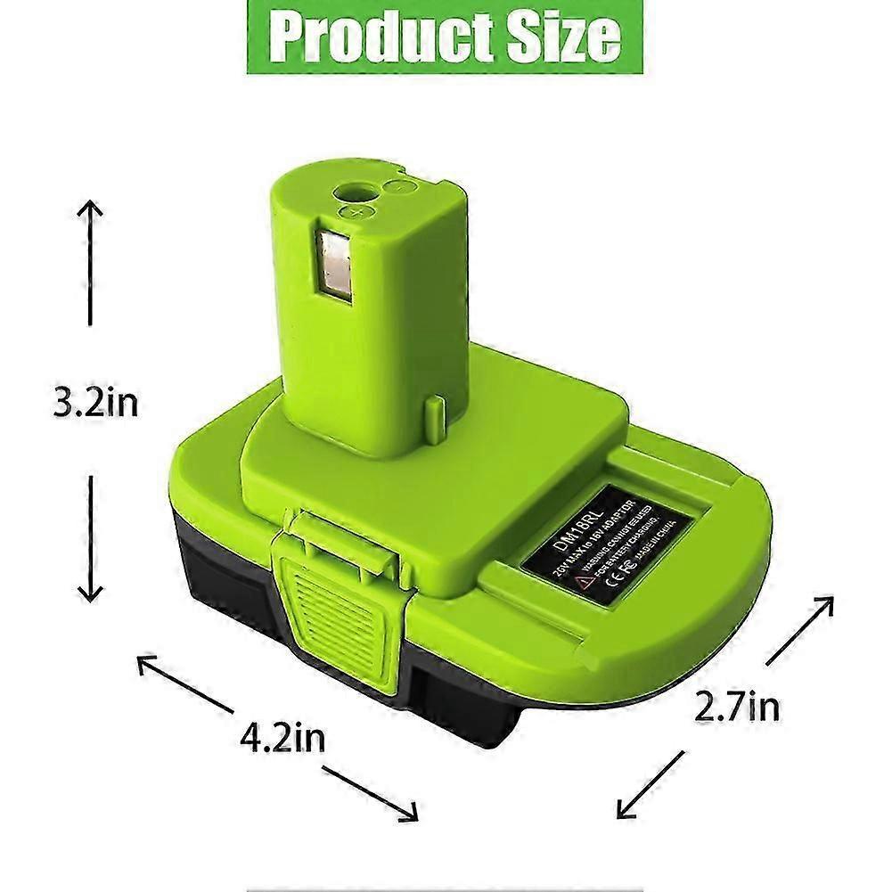 DM18RL Converter Battery Adapter for Dewalt 20V for Milwaukee 18V M18 Llithium Battery Convert to for Ryobi Power Tools