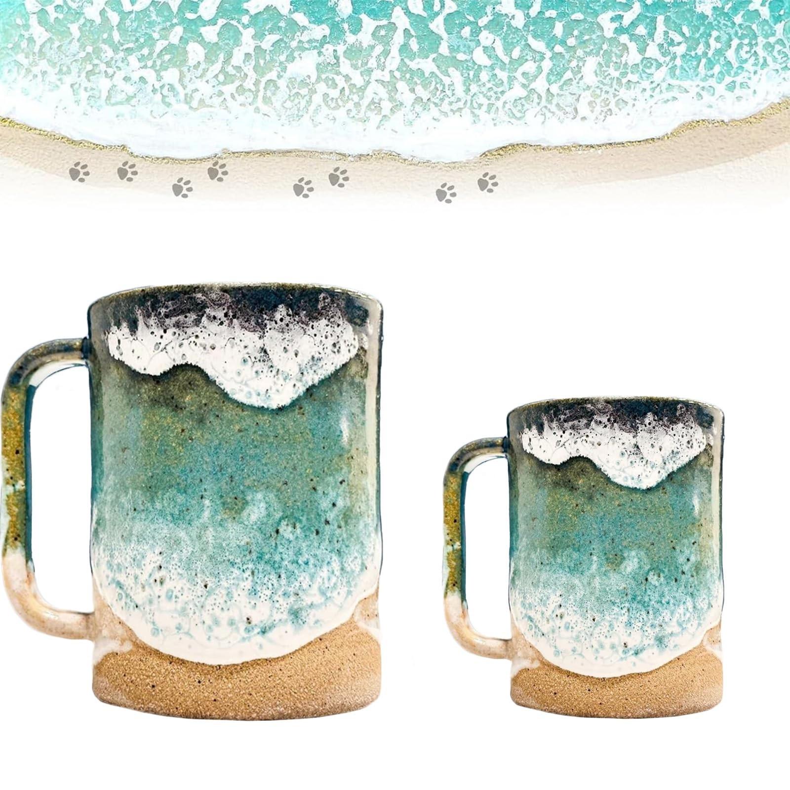 

Креативная 3D-печатная чайная кружка Керамическая кружка для кофе Shoreline Чашка Художественный вкус Инструмент для питья воды Для молока Горячий напиток Предмет домашнего обихода