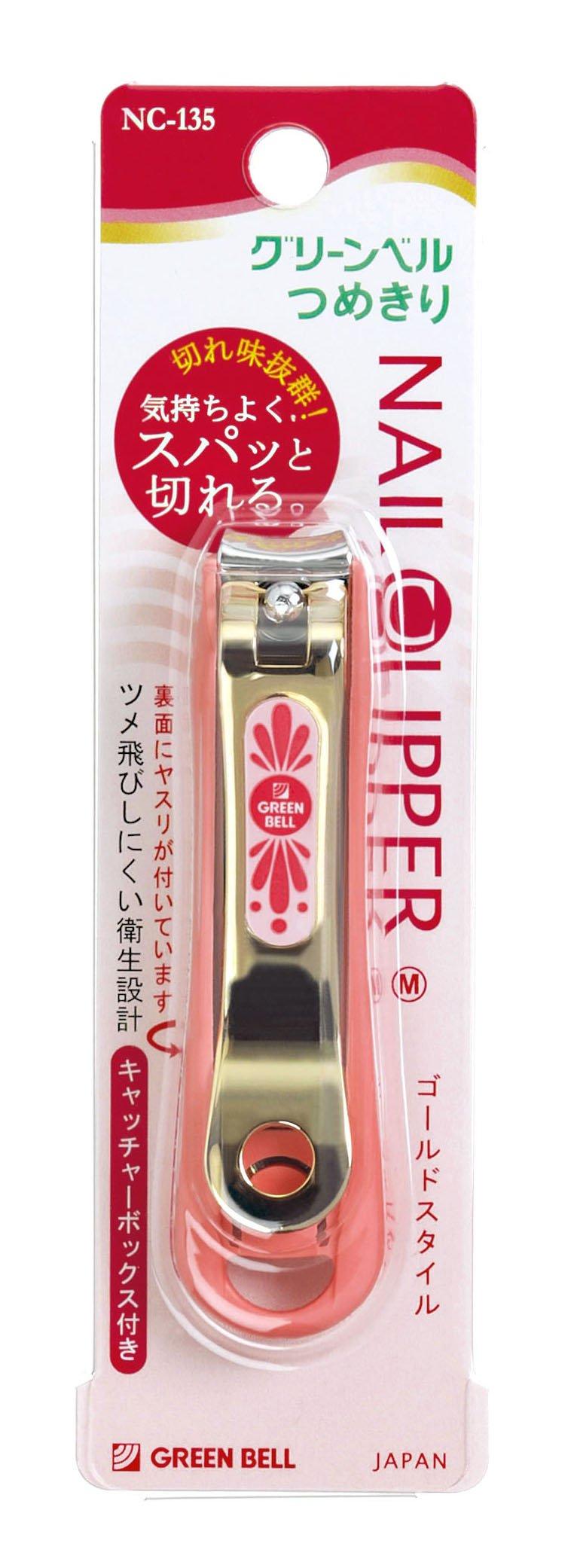 

GREEN BELL Craftsmanship Green Bell Gold Nail Clipper M Size Pink NC-135