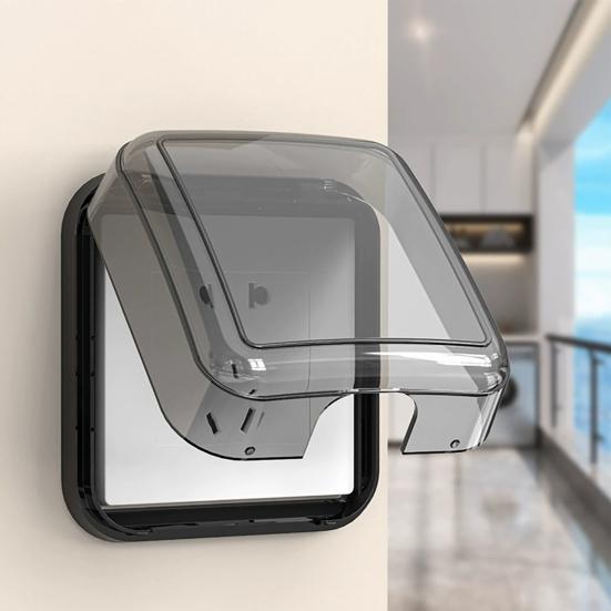 Wall Switch Cover Box Self-Adhesive Wall Mounted Waterproof Clear Wall Light Socket Doorbell Cover Guard Bathroom Accessories