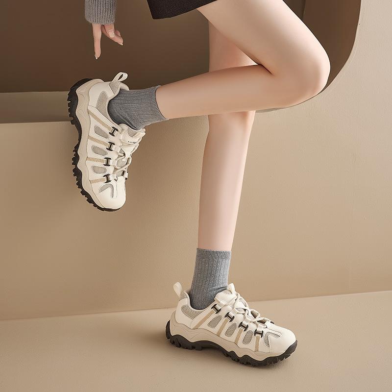 Augustine Outdoor Hiking Shoes Women's 2025 New Spring Hiking White Daddy Shoes Casual Running Sneakers