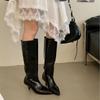 2025 New Summer Pointed Thin High Heel Tall Tube Thin Fashion Martin Women's Boots Knight Women's Knight Long Women's Boots