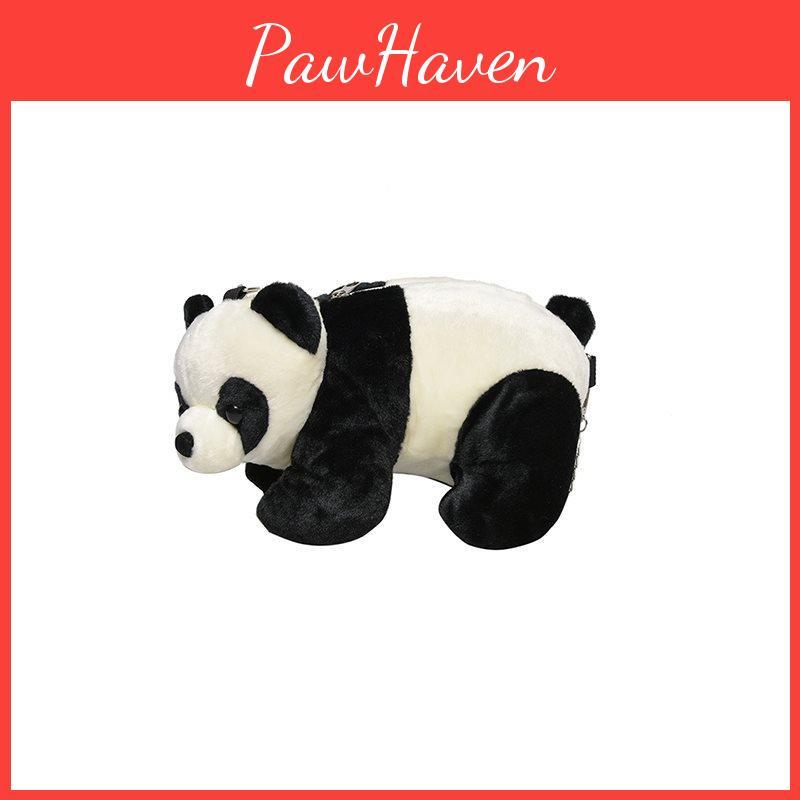 Adorable Plush Panda Crossbody Bag For Women Cute Doll Style Winter Accessory